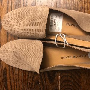 Lucky Brand Brown Suede Slipons